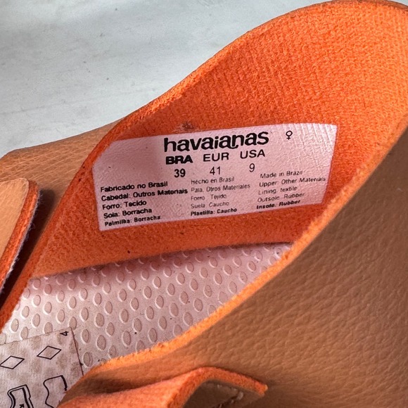 Havaianas Flatform Espadrille Sandals Ankle Strap Open Toe Slip-On Brown Size 9 - Picture 8 of 8
